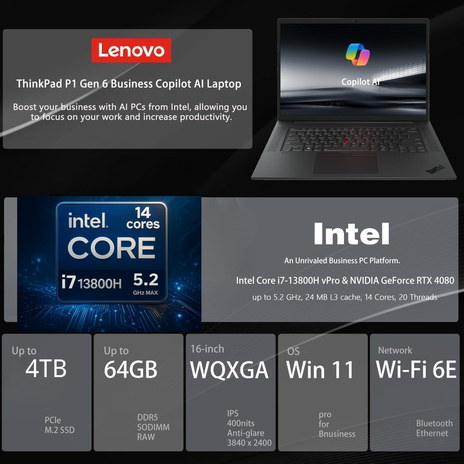 Lenovo P1 - KI-Workstation, Rendering-Monster, TGP-Bottleneckfrei