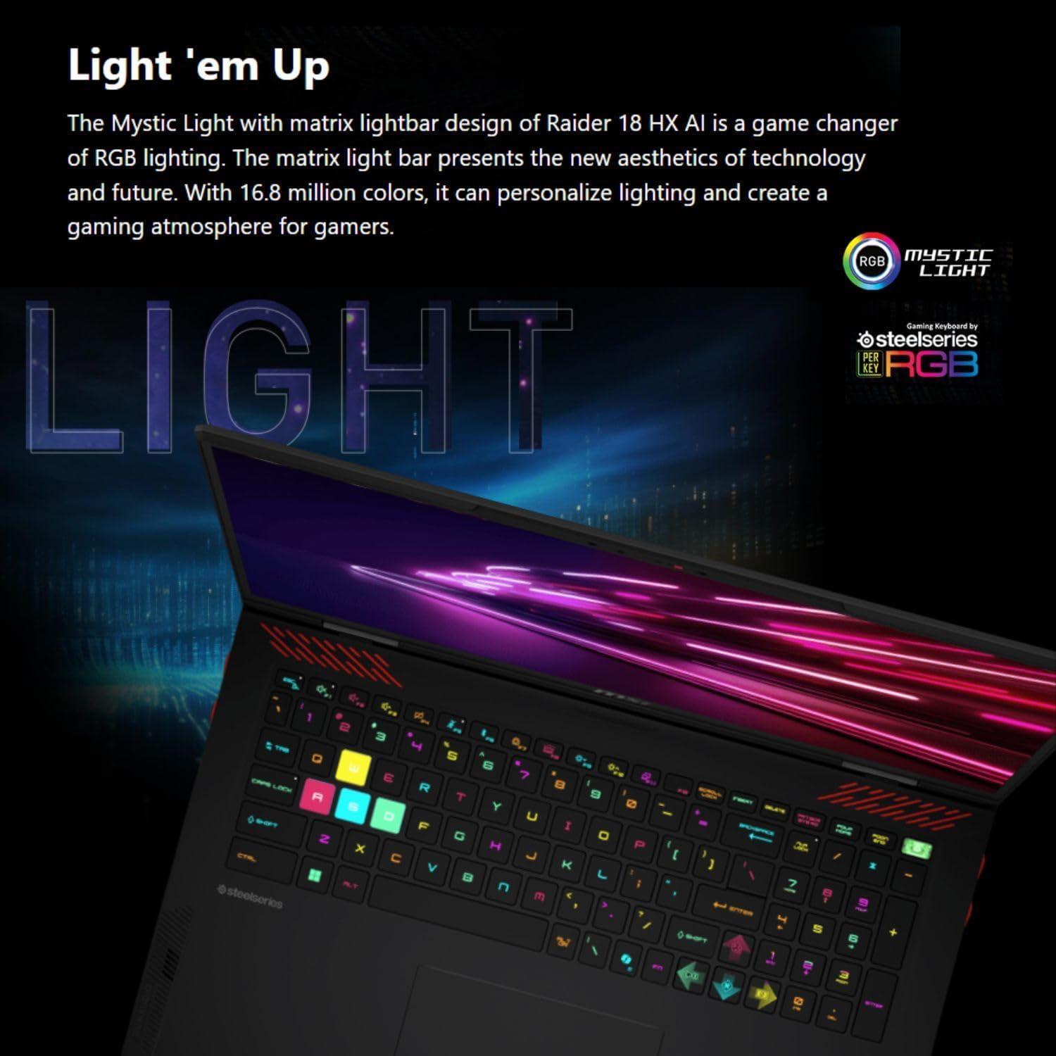 MSI Raider 18 HX - KI-Workstation: Karriere, Engpassfrei, hohes TGP