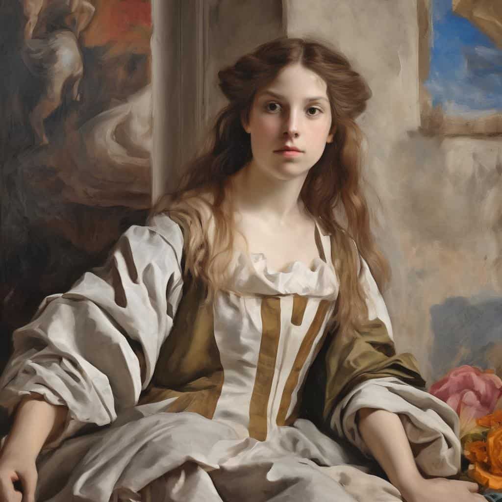 Αγία Μαρία σε κλασικό πίνακα ζωγραφικής, τούρκικης τέχνης, πορτρέτο γυναίκας, ιστορική τέχνη, κλασική ζωγραφική, καλλιτέχνες που σημάδεψαν την τέχνη.