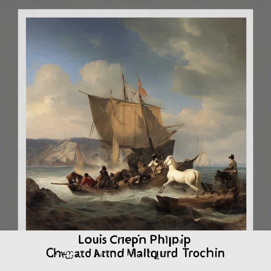 Λίγα λογιών αρχαία ναυτικά έργα, ζωγραφική με πλοία, ιστορική τέχνη, Louis Crepin Philipp και Μαρκ Αρντ Μαλγούρντ Τροκίν.